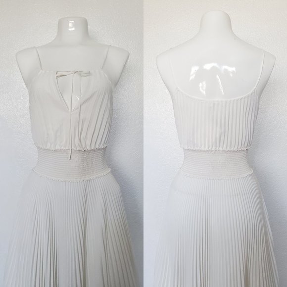 alc black pleated dress
